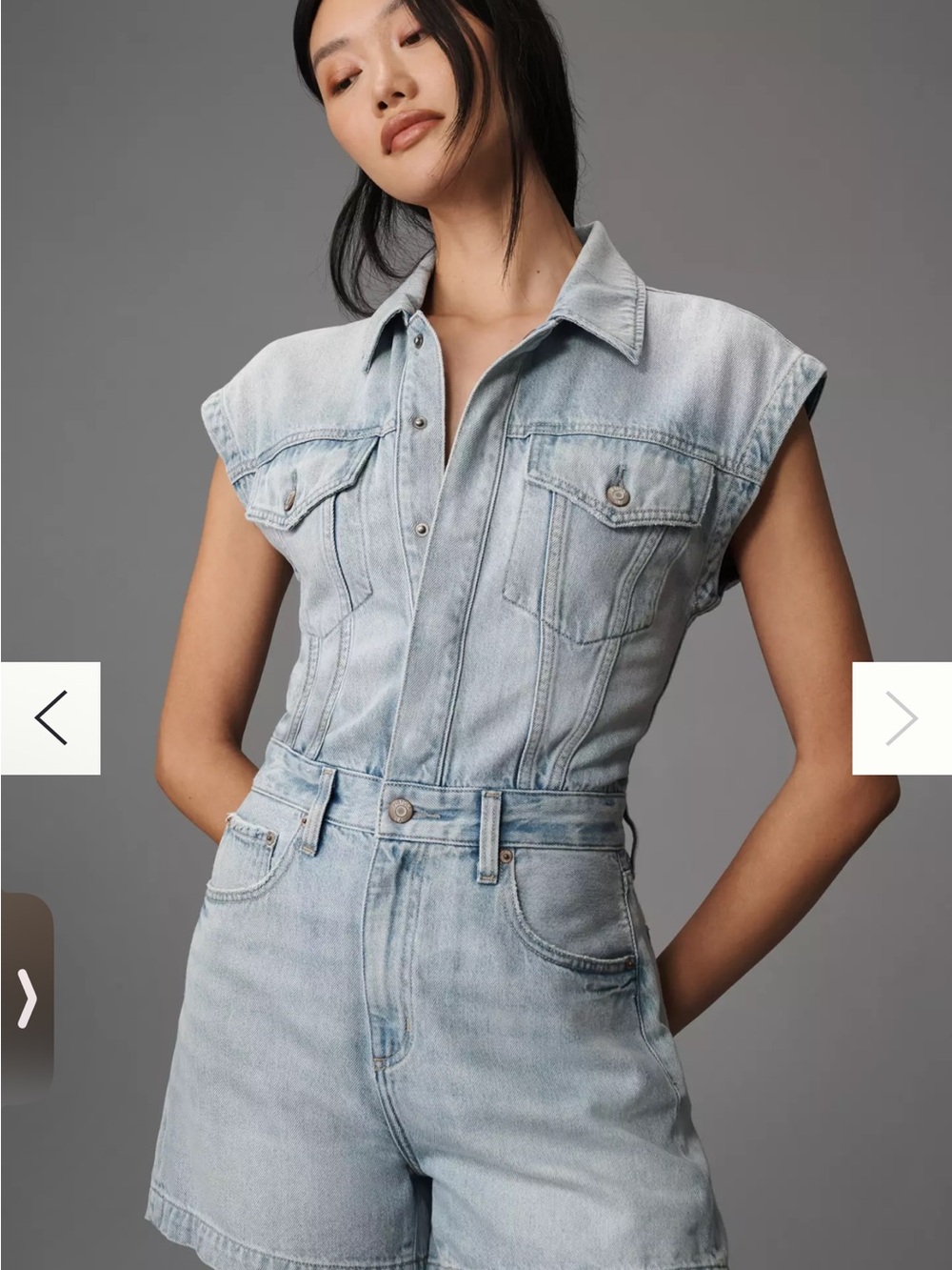 pistola Lennox Light Wash Denim Short Overalls